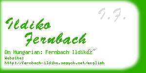 ildiko fernbach business card